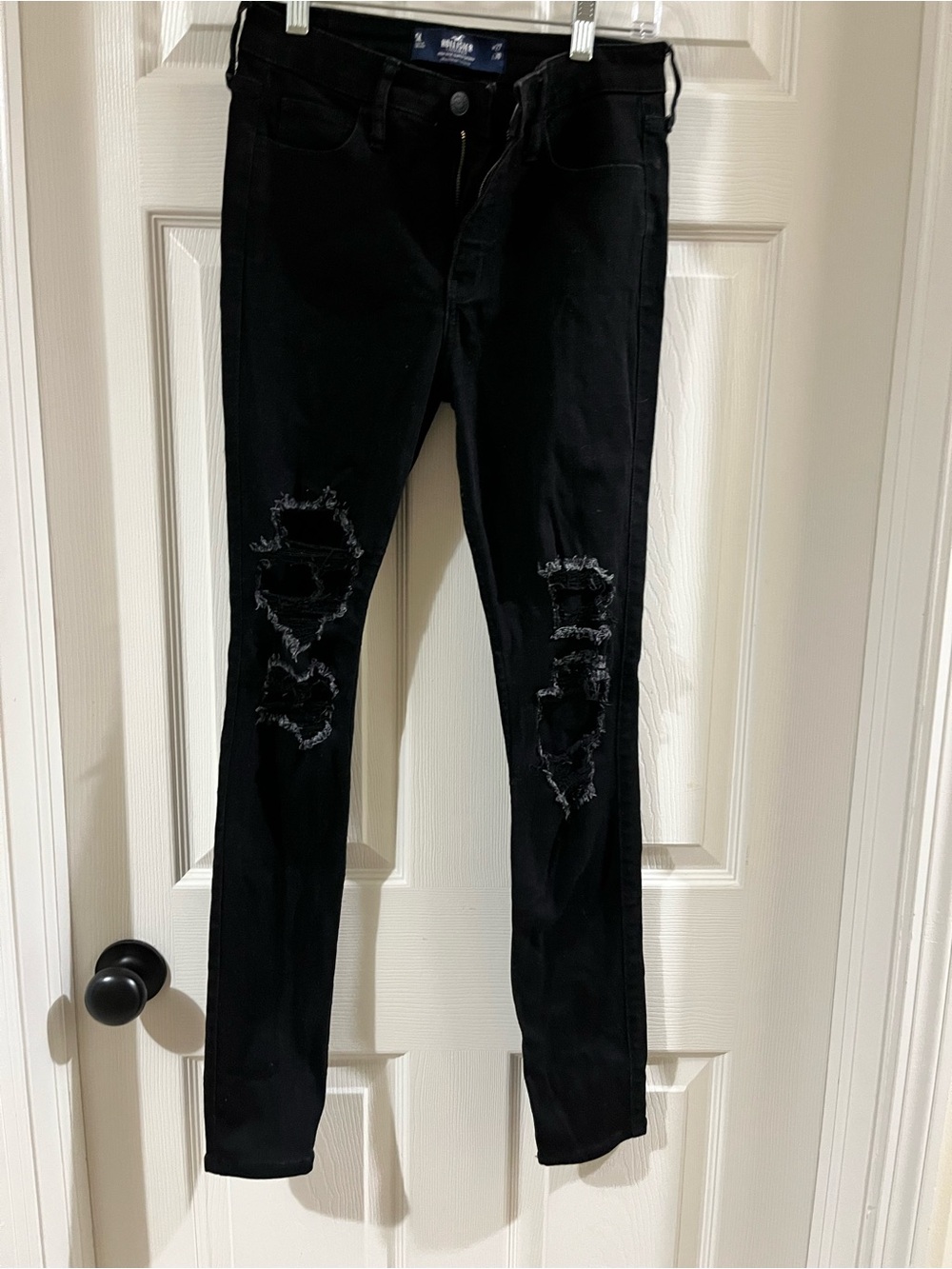 Hollister Black Ripped High Rise Super Skinny Jeans - Women's 5-long